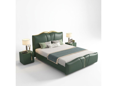 Ontwerp tweepersoonsbed bed slaapkamer meubilair 3-dlg set bedden compleet nachtkastjes
