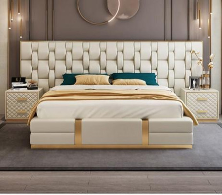 Bett Polster Design Luxe Dubbele Hotelbedden beige Luxe Hotel Nieuw