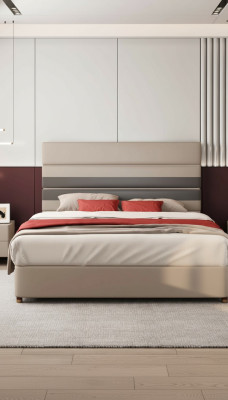 Bed Moderne Design Luxe Gestoffeerde Bedden Stoffen Bedden Textiel