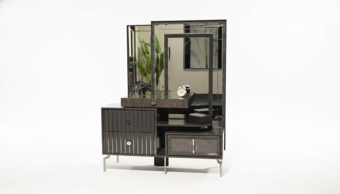 Zwarte make-uptafel Luxe houten console Designer slaapkamer meubels