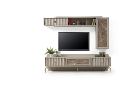 Ontwerper Moderne woonkamer Luxe houten planken Woonkamer meubels Stijlvol