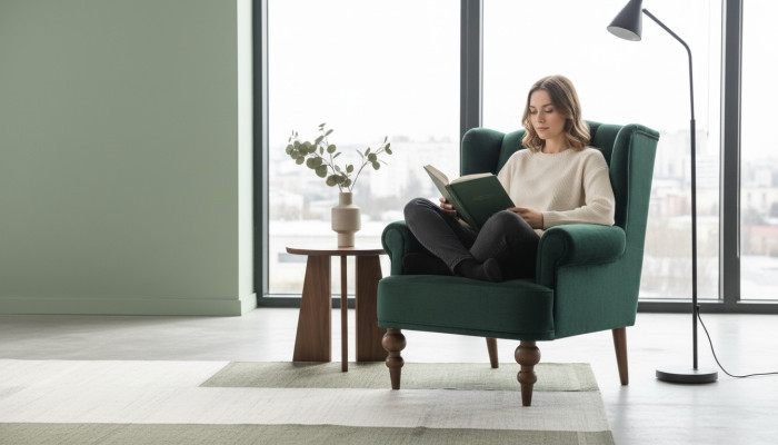 Klassieke Chesterfield Groene Fauteuil Oorfauteuil Bekleed Eenzitter
