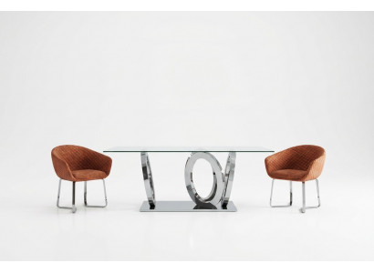 Moderne designer eetkamertafel eettafel keukentafel glazen blad stijl meubels