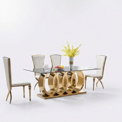 Ontwerper eettafel Eetkamer tafels Eetkamer meubels Roestvrijstalen tafel Tafels