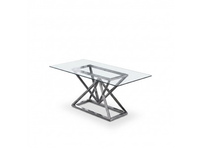 Glastafelzuilen Zilveren tafels Glastafels Tafel Luxe meubels 180x90