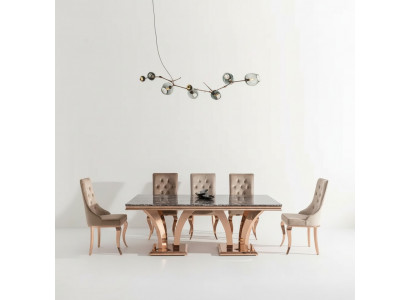 Luxe eettafel Moderne eetkamer Eettafels Tafels Ontwerp Metalen Tafel