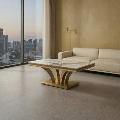 Salontafel Ontwerp Woonkamer Luxe Salontafels Tafels Meubels Goud 115x70