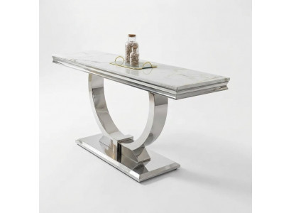 Zilveren dressoir consoletafel luxe tafel zilver chroom 120x40cm