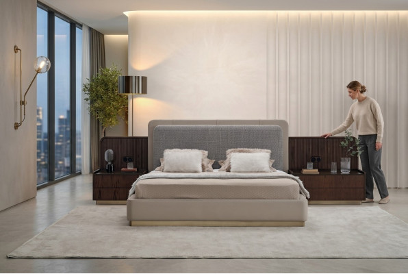 Slaapkamer set Luxe Compleet bed + 2x nachtkastjes 3-delig Modern set