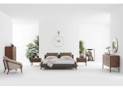 Slaapkamer compleet set Bed 2x nachtkastjes Dressoir Kast Modern