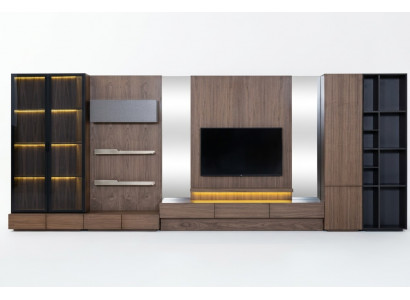 Woonkamer woonwand RTV Lowboard hout bruin meubels televisie nieuw xxl 530 cm Woonkamer woonwand RTV Lowboard hout bruin meubels televisie nieuw xxl 530 cm