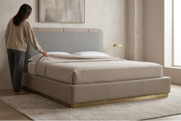 Modern Bed Luxe Elegant Bedden ontwerp Slaapkamer 180x200 Meubels Stof