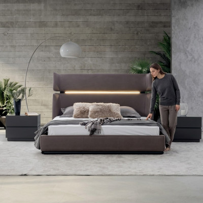 Luxe slaapkamer set bed met 2 nachtkastjes Modern Design Set