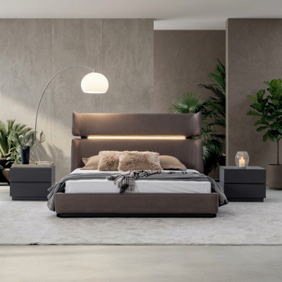 Luxe slaapkamer set bed met 2 nachtkastjes Modern Design Set