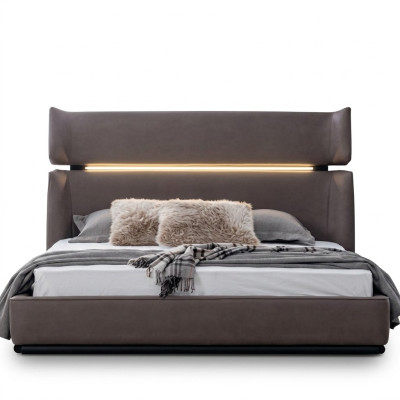 Slaapkamer Luxe Bed Moderne stijlvolle Moderne Bed grijs 180x200