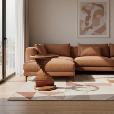 Elegante bijzettafel woonkamer Modern ontwerp Houten traptafel