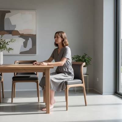 Luxe stoel voor eetkamer Armstoel Gestoffeerde stoelen Hout Echt houten meubels