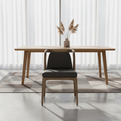 Luxe stoel voor eetkamer Armstoel Gestoffeerde stoelen Hout Echt houten meubels
