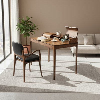 Moderne kantoortafel Bruine design bureau Kantoor meubilair Ontwerperstafel