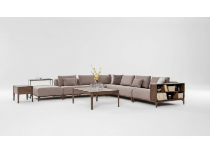 Luxe 2-delige woonkamer set hoekbank L-vorm met salontafel Modern design