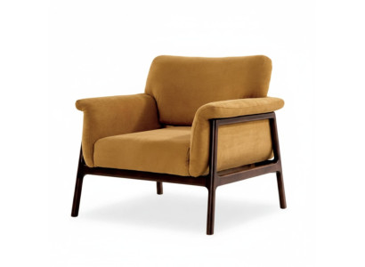 Fauteuil voor woonkamer Luxe Moderne Design Hout met textiel Lounge Club