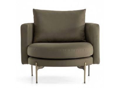 Fauteuil voor woonkamer modern design hout met textiel ronde lounge club.