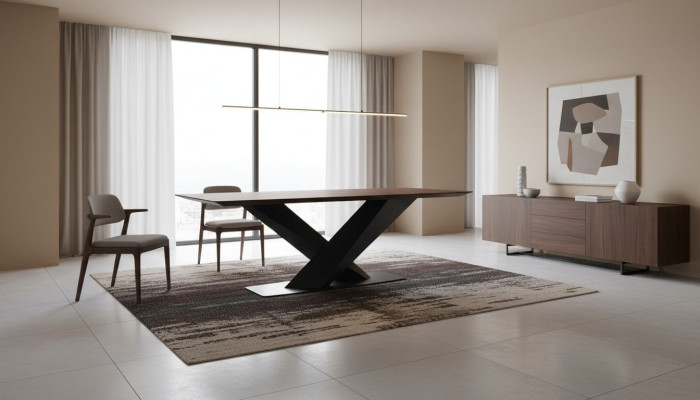 Eettafel Bruin Eetkamertafels Modern Luxe Tafel Elegant Ontwerp