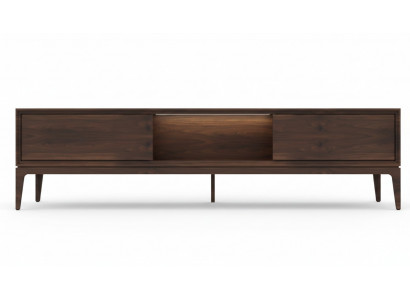 Luxe woonkamer bruin meubels woonkast tv-standaard nieuw modern.