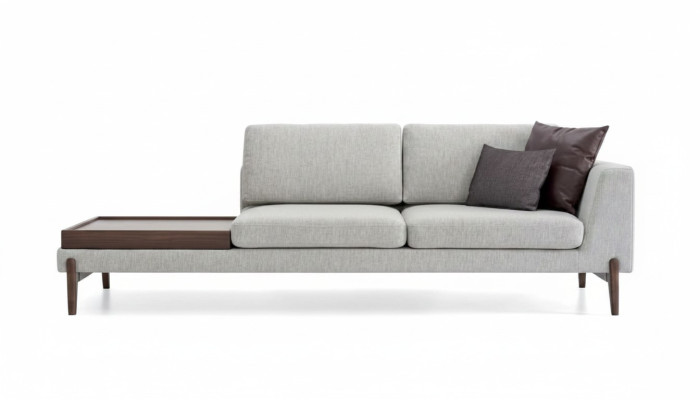 Luxe woonkamerbank in modern design van hout met textiel lounge clubbank Big