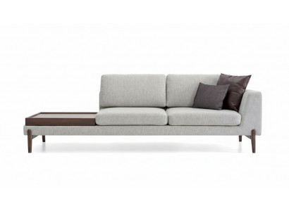 Luxe woonkamerbank in modern design van hout met textiel lounge clubbank Big