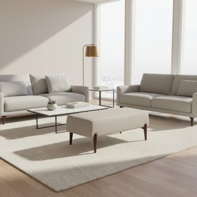 Luxe poef voor slaapkamer comfort met moderne ontwerpstijl voetenbank.