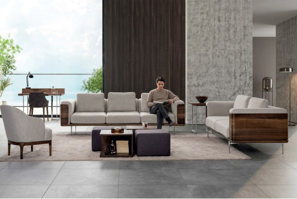 Woonkamerset Luxe Modern Design 2 banken met fauteuil bankstel