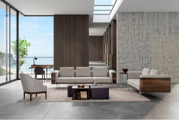 Woonkamerset Luxe Modern Design 2 banken met fauteuil bankstel