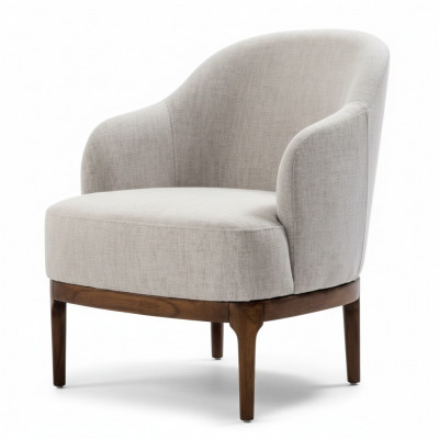 Luxe fauteuil voor woonkamer in grijze kleur, design lounge clubmeubels, eenpersoons.
