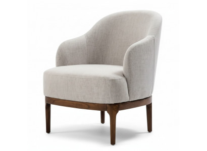 Luxe fauteuil voor woonkamer in grijze kleur, design lounge clubmeubels, eenpersoons.