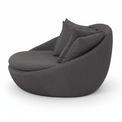 Fauteuil Bekleding Zitter Modern Ontwerp Grijs Lounge Luxe Woonkamer Club