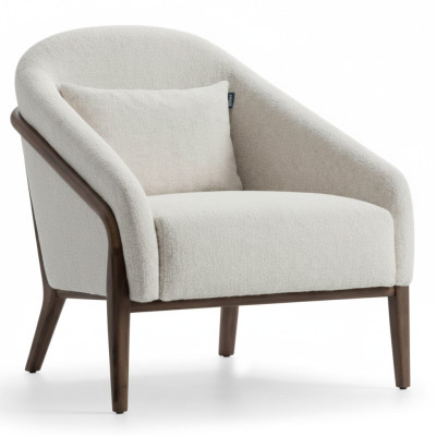 Fauteuil Bekleding Zitter Modern Ontwerp Grijs Lounge Luxe Woonkamer