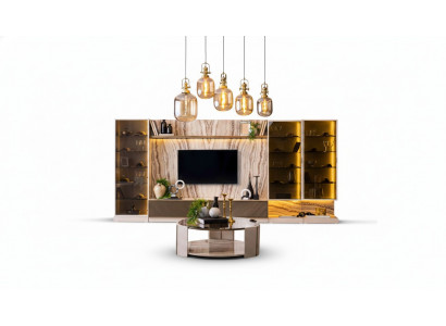 Elegante woonkamer wandmeubel aanbouw 388cm Luxe woonkamer meubels dressoir
