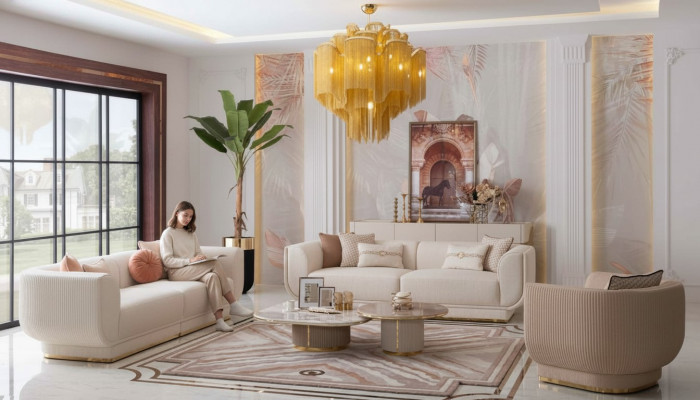 Sofa set 3+3+1 zitbank zitkussen design luxe meubels nieuw