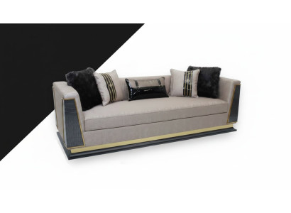 Klassieke bank 3-zits design woonkamer meubels driezits stoffen bank.