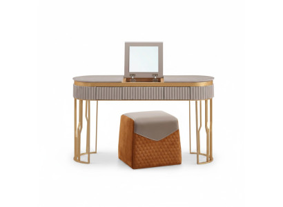 Ontwerper beige make-uptafel moderne houten tafel luxe slaapkamer meubilair
