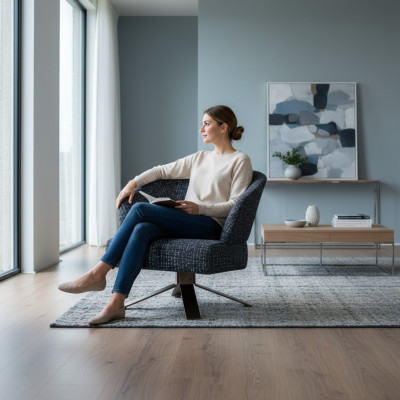Luxe fauteuil Ergonomische loungestoel bekleding modern design