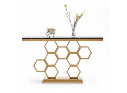 Console tafel Roestvrij Staal Goud Woonkamer Meubels Consoles 140cm Nieuw