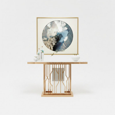 Ontwerper luxe console tafel consoles roestvrij staal ontwerp goud modern nieuw