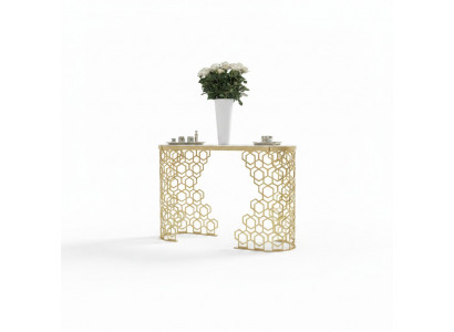 Luxe console ontwerp consoles tafel meubilair dressoir inrichting goud