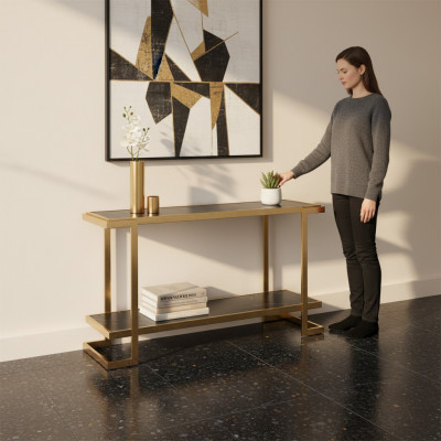 Woonkamer console tafel modern luxueus roestvrijstalen tafel console goud