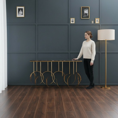 Salontafel Luxe Meubels Console Tafel Roestvrij Staal Ontwerp Goud Nieuw  Koffietafel Luxe Meubels Console Tafel Roestvrij Staal Ontwerp Goud Nieuw
