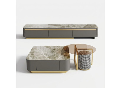 Woonkamer meubels luxe grijs salontafel design tafel koffietafels nieuw