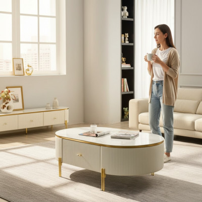 Luxe moderne salontafel tafel design koffietafel woonkamer bijzettafel