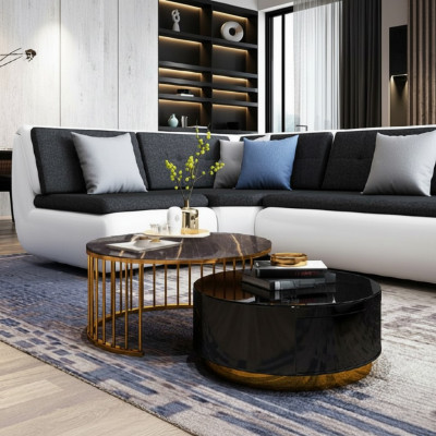 Moderne salontafel inrichting Woonkamer meubels Zwart Tafels